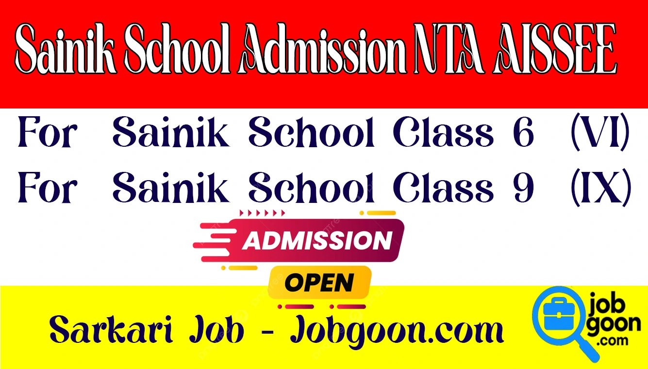 Sainik School Admission online application 2025-26